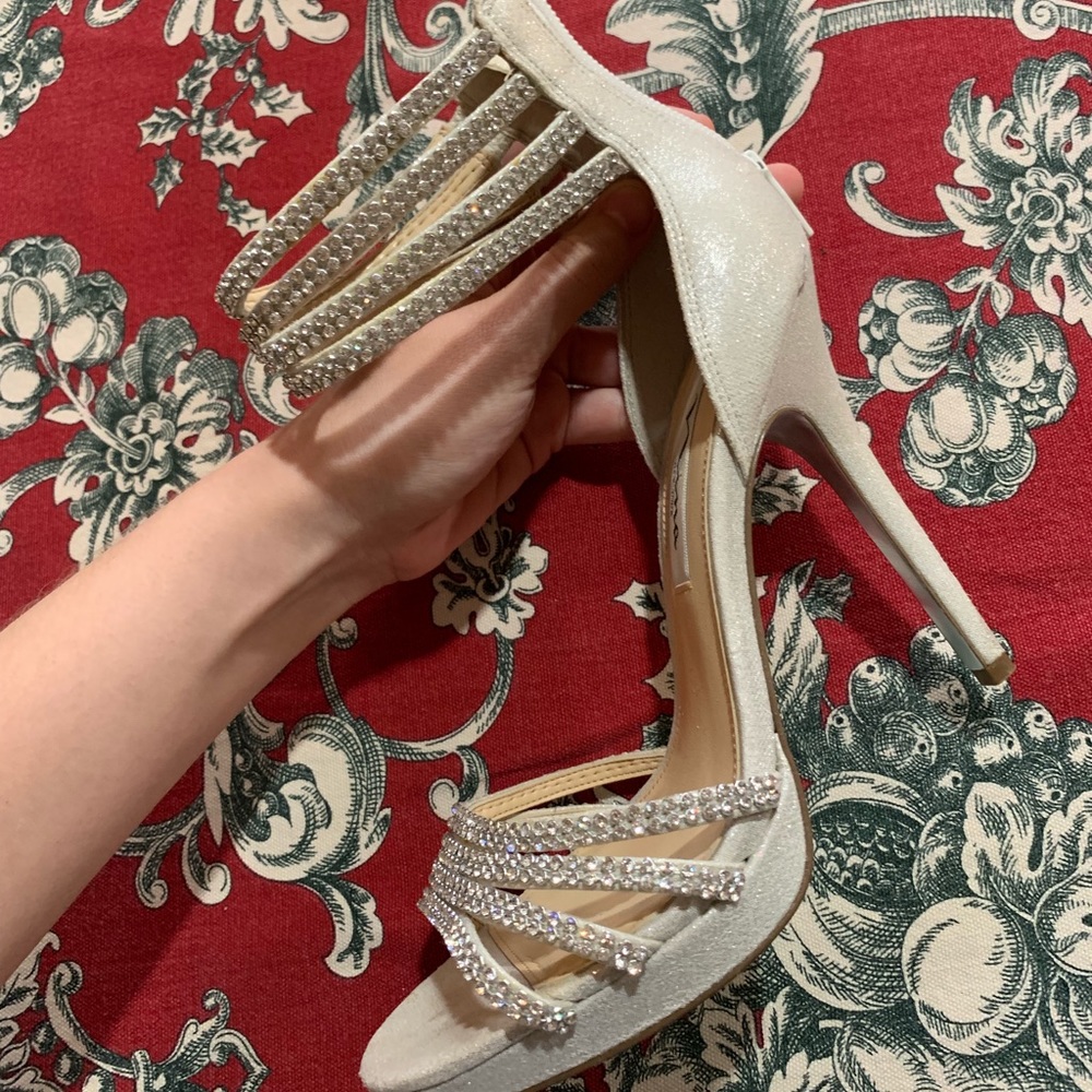 Silver sandals (Nina) worn only once